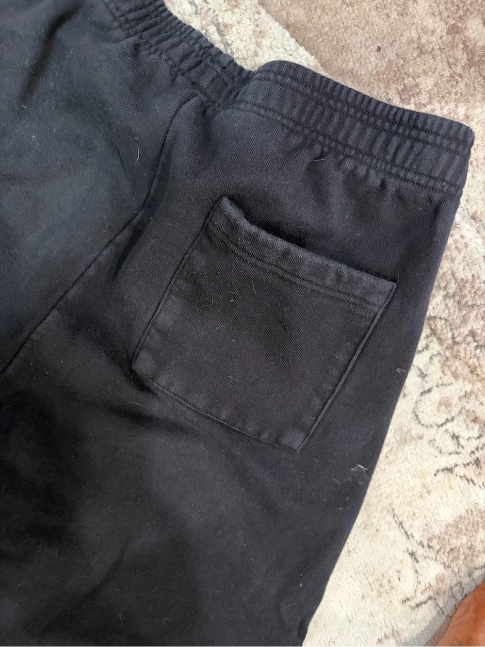 White Fox Boutique Black Sweatpants with Red Cherry Graphic